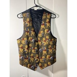 Vintage Disney Winnie The Pooh Honey Pot Vest One Size Tapestry Woven USA 90s